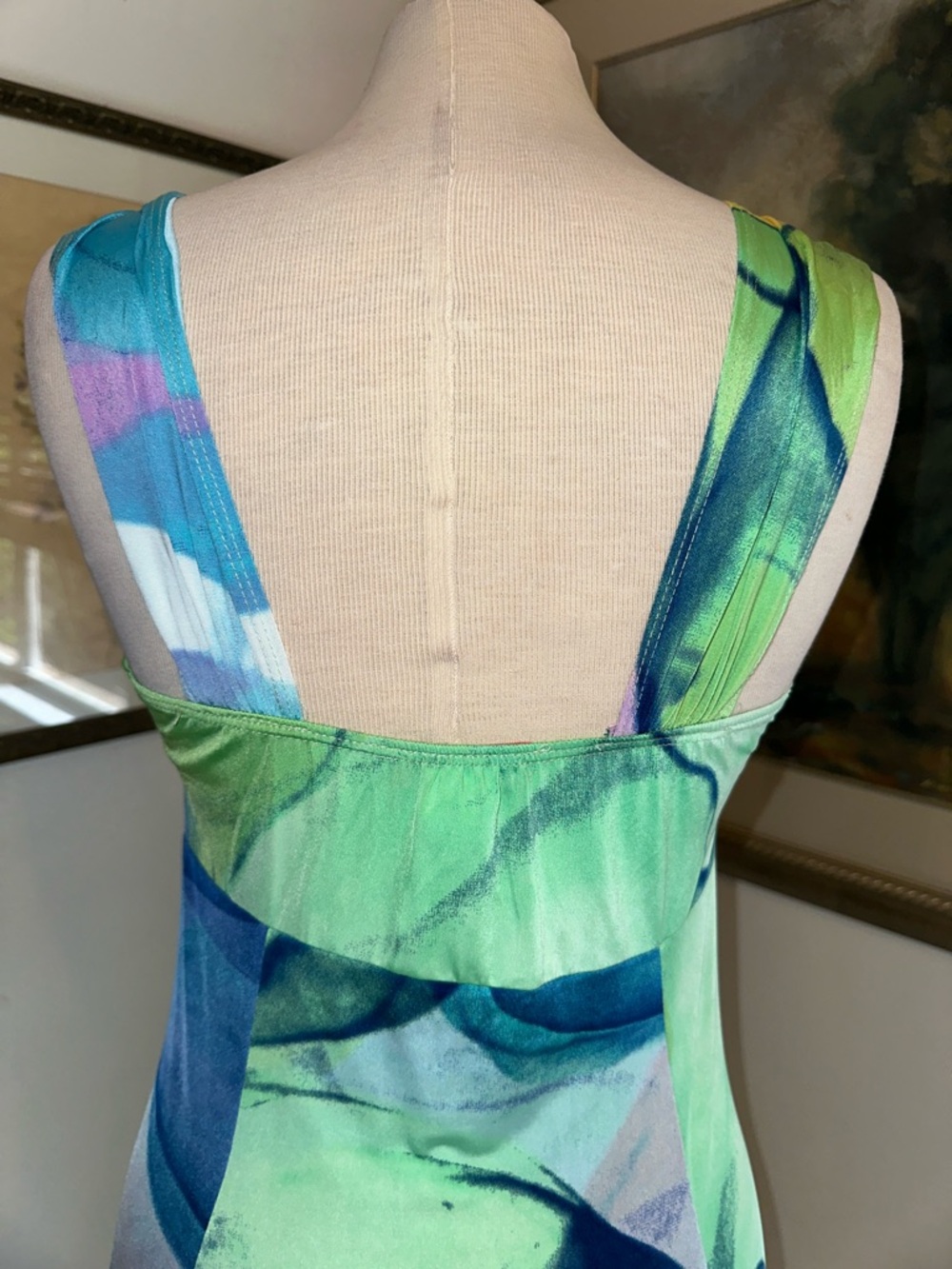 Pretty Woman Multicolor Watercolor Midi Dress Size Medium - Picture 9 of 12
